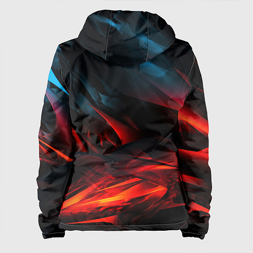Женская куртка Red black abstract / 3D-Черный – фото 2