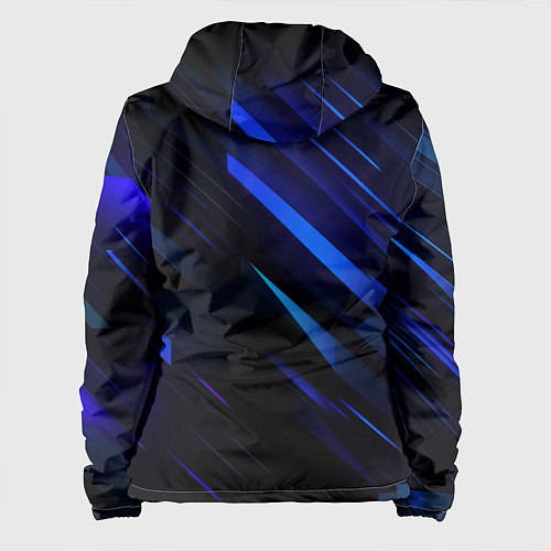 Женская куртка Blue black texture / 3D-Черный – фото 2