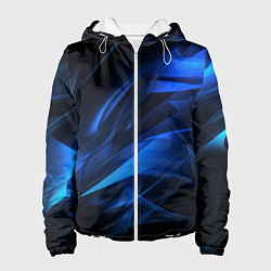 Куртка с капюшоном женская Black blue texture, цвет: 3D-белый