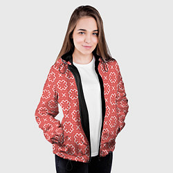 Куртка с капюшоном женская Обережные Узоры - Орепей, цвет: 3D-черный — фото 2