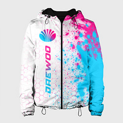 Куртка с капюшоном женская Daewoo neon gradient style: по-вертикали, цвет: 3D-черный