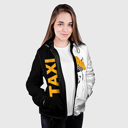 Куртка с капюшоном женская Собака в кепке таксиста, цвет: 3D-черный — фото 2