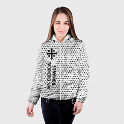 Куртка с капюшоном женская My Chemical Romance glitch на светлом фоне: по-вер, цвет: 3D-белый — фото 2