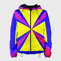 Куртка с капюшоном женская Абстракция геометрическая, цвет: 3D-черный