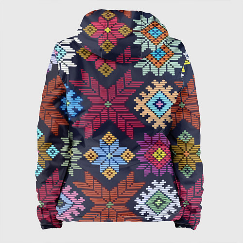 Женская куртка Орнамент удмуртский / 3D-Черный – фото 2
