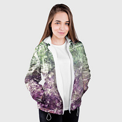 Куртка с капюшоном женская Текстура - Natural charge, цвет: 3D-белый — фото 2