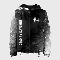 Куртка с капюшоном женская Dead by Daylight glitch на темном фоне: надпись, с, цвет: 3D-черный