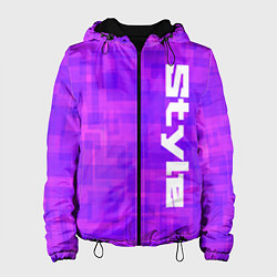 Куртка с капюшоном женская Стиль ИИ, цвет: 3D-черный