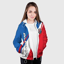 Куртка с капюшоном женская Alpine BMW - colors, цвет: 3D-белый — фото 2
