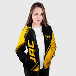 Куртка с капюшоном женская JAC - gold gradient: надпись, символ, цвет: 3D-черный — фото 2