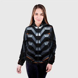 Куртка с капюшоном женская Объемная конструкция, цвет: 3D-черный — фото 2