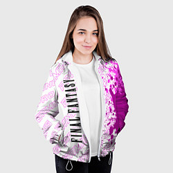 Куртка с капюшоном женская Final Fantasy pro gaming: по-вертикали, цвет: 3D-белый — фото 2