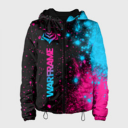 Куртка с капюшоном женская Warframe - neon gradient: по-вертикали, цвет: 3D-черный