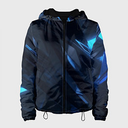 Куртка с капюшоном женская Синяя безгранность, цвет: 3D-черный