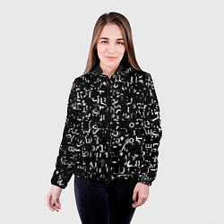 Куртка с капюшоном женская Abstract secred code, цвет: 3D-черный — фото 2