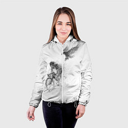 Куртка с капюшоном женская Скорость,моя стихия, цвет: 3D-белый — фото 2