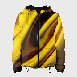 Куртка с капюшоном женская Желтая футболка, цвет: 3D-черный