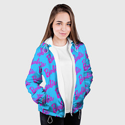 Куртка с капюшоном женская Barbie pattern, цвет: 3D-белый — фото 2