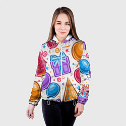 Куртка с капюшоном женская Вечеринка, цвет: 3D-белый — фото 2