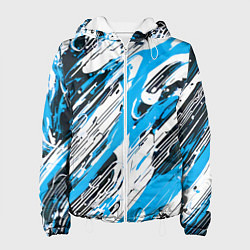 Женская куртка Спонтанные брызги голубые