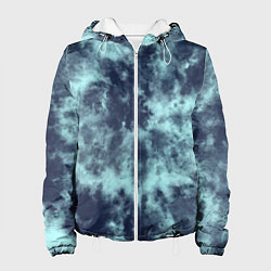 Куртка с капюшоном женская Tie-Dye дизайн, цвет: 3D-белый