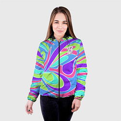 Куртка с капюшоном женская Костюм Barbie Totally Ultra Hair brunette, цвет: 3D-черный — фото 2