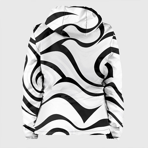 Женская куртка Анималистическая абстракция зебры / 3D-Черный – фото 2