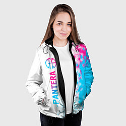 Куртка с капюшоном женская Pantera neon gradient style: по-вертикали, цвет: 3D-черный — фото 2