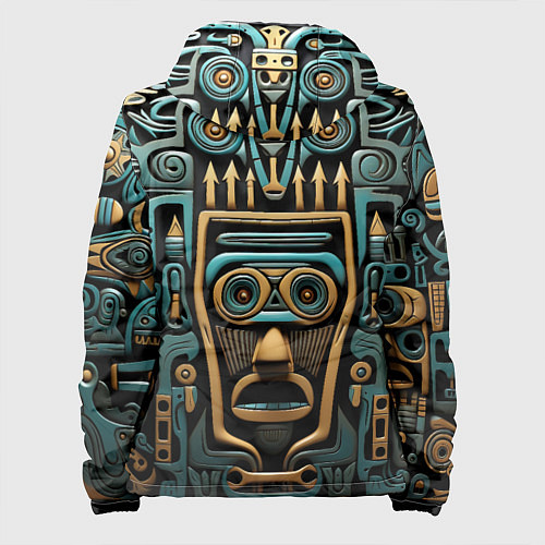 Женская куртка Орнамент с маской в египетском стиле / 3D-Черный – фото 2