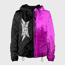 Куртка с капюшоном женская Babymetal rock legends по-вертикали, цвет: 3D-черный