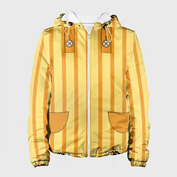 Куртка с капюшоном женская Фартук кота Юкичи, цвет: 3D-белый