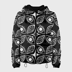 Куртка с капюшоном женская Глазики-сглазики, цвет: 3D-черный