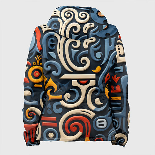 Женская куртка Абстрактный цветной паттерн в славянском стиле / 3D-Черный – фото 2