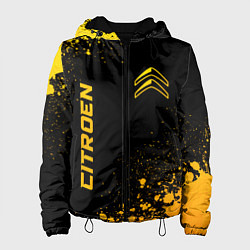 Куртка с капюшоном женская Citroen - gold gradient вертикально, цвет: 3D-черный