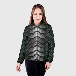 Куртка с капюшоном женская Dragon scales, цвет: 3D-черный — фото 2