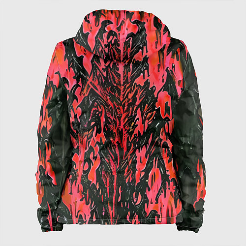 Женская куртка Демонический доспех красный / 3D-Черный – фото 2