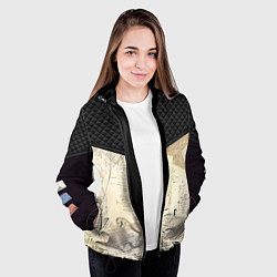 Куртка с капюшоном женская Черновики Пушкина, цвет: 3D-черный — фото 2