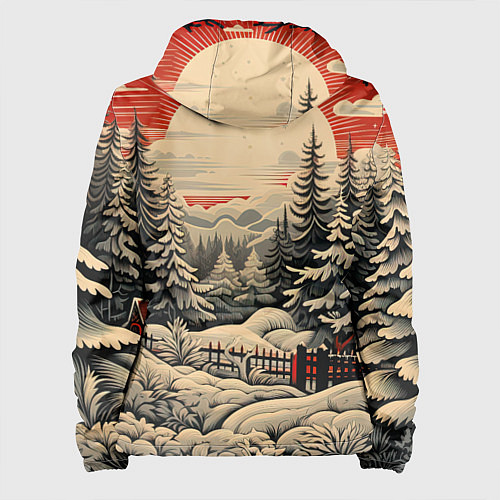 Женская куртка Блеск снежинок новогодний стиль / 3D-Черный – фото 2