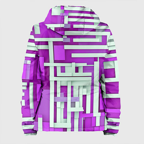 Женская куртка Полосы на фиолетовом фоне / 3D-Черный – фото 2