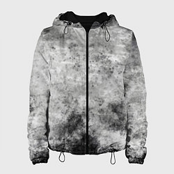 Куртка с капюшоном женская Абстракция - gray mood, цвет: 3D-черный