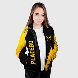 Куртка с капюшоном женская Placebo - gold gradient вертикально, цвет: 3D-черный — фото 2