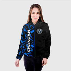 Куртка с капюшоном женская Changan - blue uniform, цвет: 3D-черный — фото 2