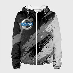 Куртка с капюшоном женская Volvo - монохромный серый, цвет: 3D-белый