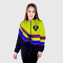 Куртка с капюшоном женская Российская империя герб, цвет: 3D-черный — фото 2