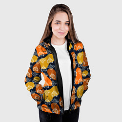 Куртка с капюшоном женская Волшебные мотыльки, цвет: 3D-черный — фото 2