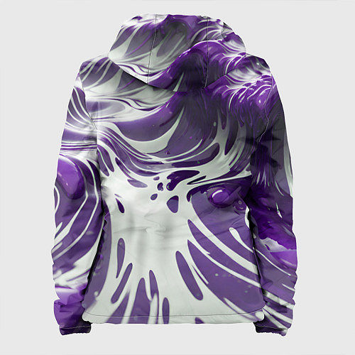 Женская куртка Бело-фиолетовая краска / 3D-Черный – фото 2