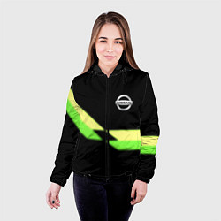 Куртка с капюшоном женская Nissan logo brend auto, цвет: 3D-черный — фото 2