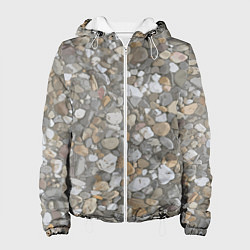 Куртка с капюшоном женская Путь по гравию, цвет: 3D-белый