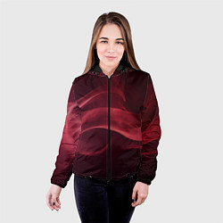 Куртка с капюшоном женская Малиновый дым, цвет: 3D-черный — фото 2