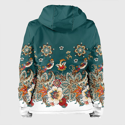 Женская куртка Индийский орнамент с птицами / 3D-Черный – фото 2